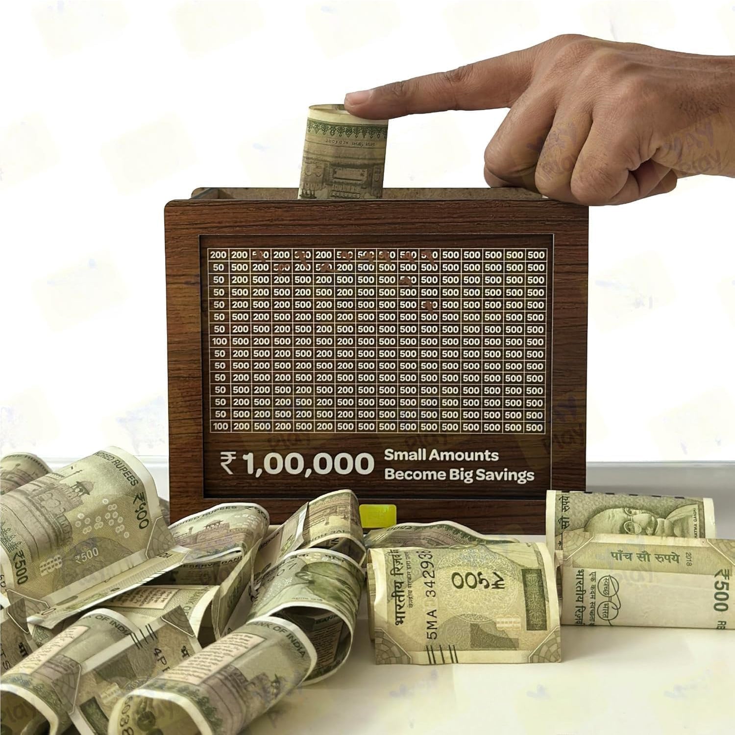 Wooden Money / Piggy Bank, Money Box (1 Pc / Pen Not Included) Wooden Money / Piggy Bank, Money Box (1 Pc / Pen Not Included)